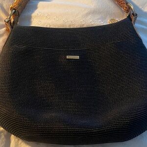 Eric Javits Black and Tan Shoulder or Cross body Bag